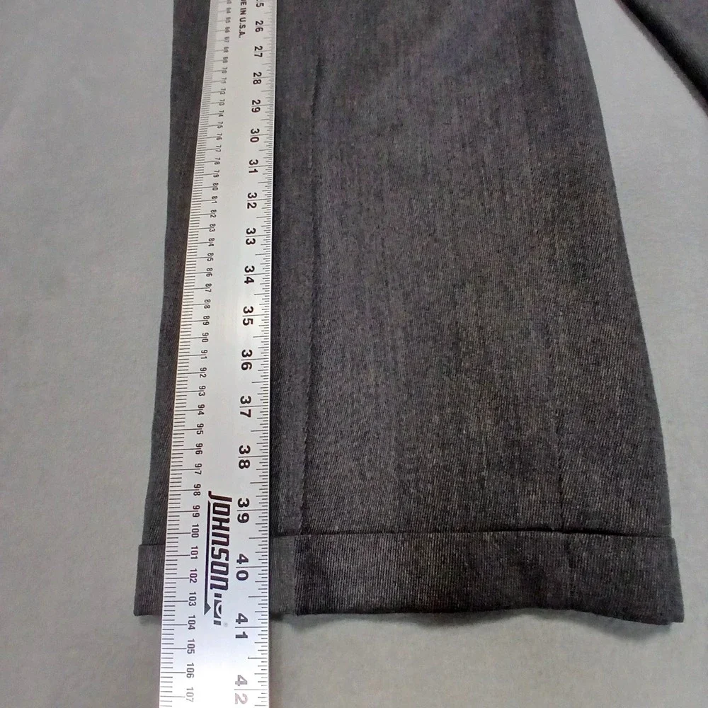 Claiborne Mens Trouser Pleated Dress Pants Cuffed Hem‎ Gray Size 40x30